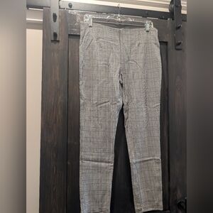 Calvin Klein Women's Black and White Plaid Pants